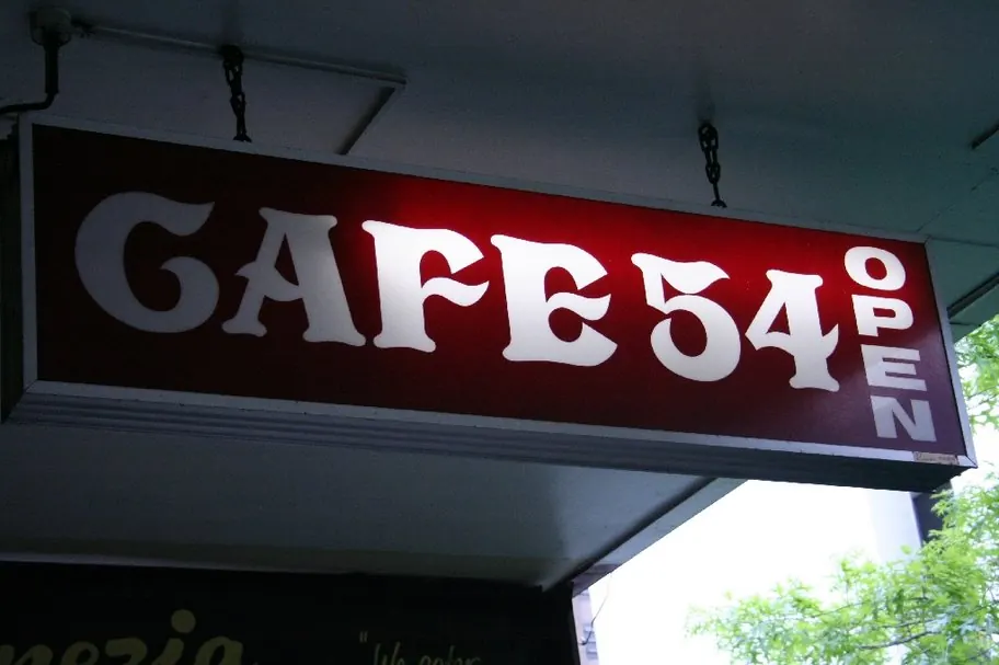 The original Café 54 sign.